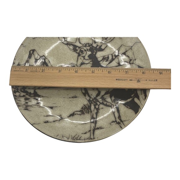 Pfaltzgraff Brown Glazed Set Wildlife Adventure Salad Plate Lake Adventure Bowl - Picture 6 of 13